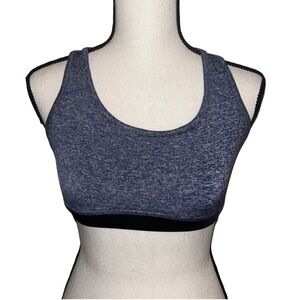 Pony Blue Spacedye Athletic Racerback Sports Bra Women’s Size Small